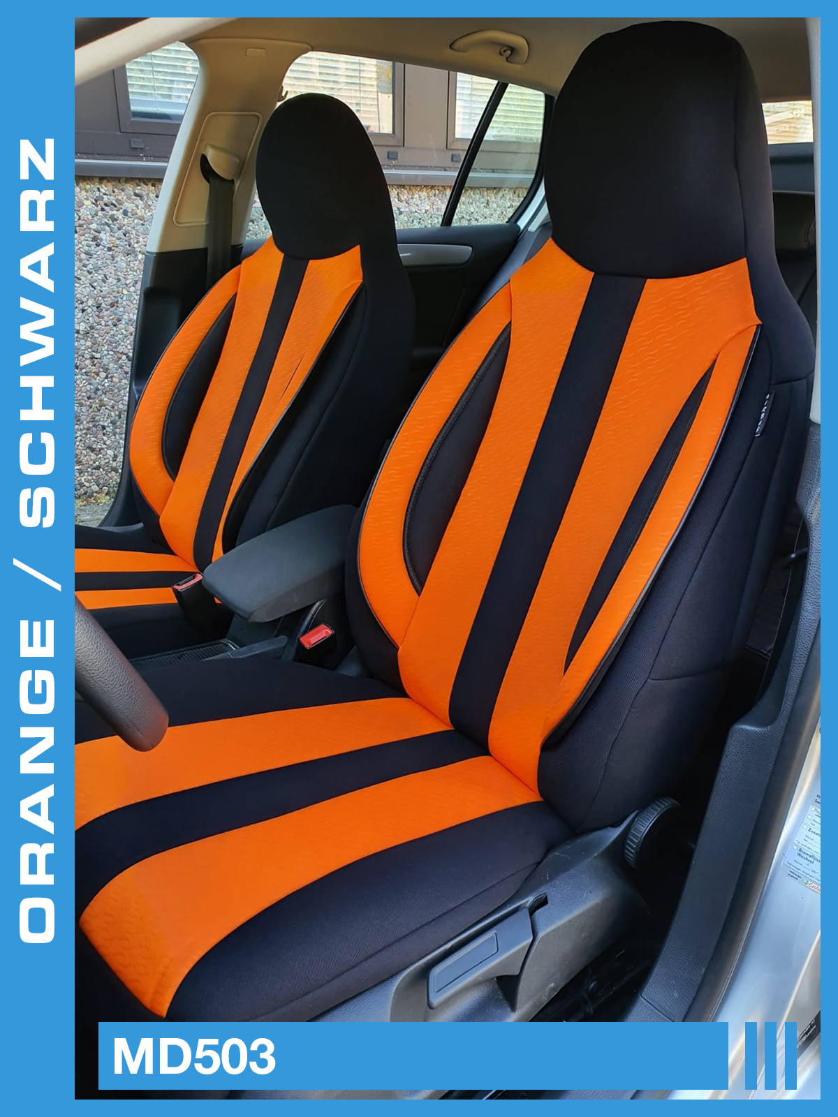 Schonbezüge Sitzbezüge für Dacia Sandero Duster Deutschland Fahne 1+1
